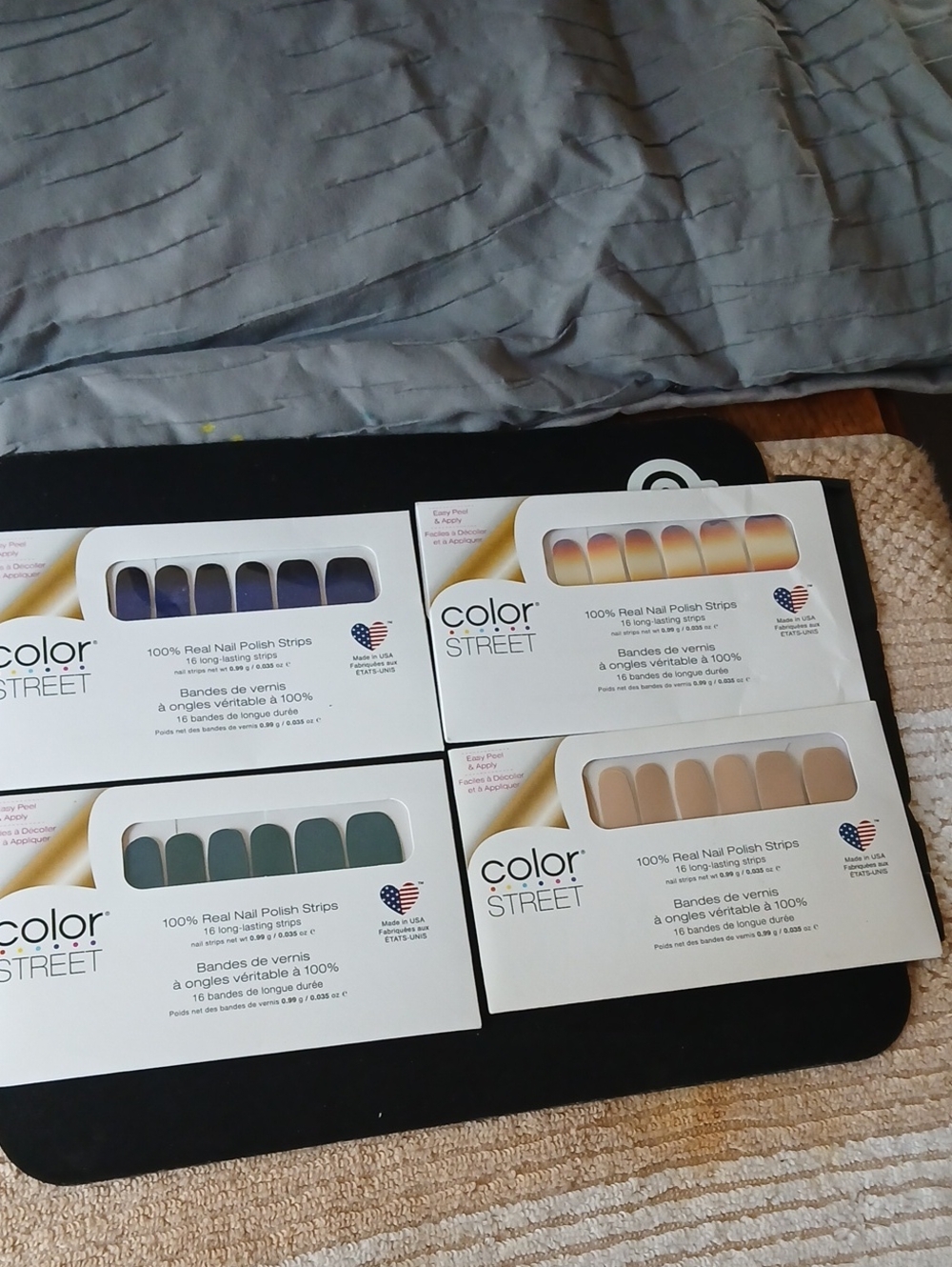 Color Street 100% Real Nail Polish Strips - Set Of 4 New Sealed